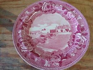 Wedgwood Etruria Fort Ticonderoga Südwand & Südkaserne Transferware Teller - Bild 1 von 2