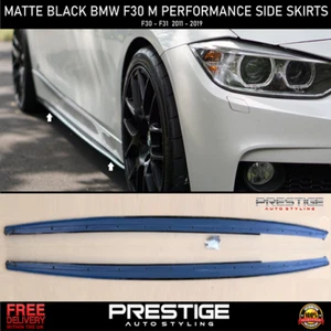 BMW 3 SERIES F30 F31 SIDE SKIRTS LIP MATTE BLACK EXSTENTION BLADE M PEFORMANCE - Picture 1 of 10