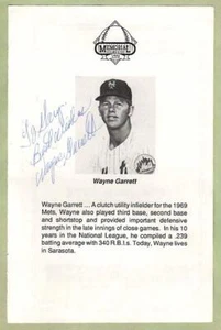 WAYNE GARRETT Mets ~ 1990 Autograph from Golf Tournament - Picture 1 of 1