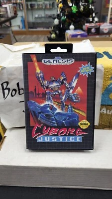 CIB CYBORG JUSTICE SEGA GENESIS VIDEO GAME CASE W/ MANUAL - Image 1 of 4