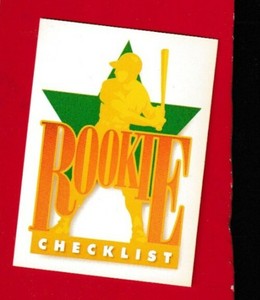 1990 upper deck baseball star rookie checklist # 1 nmt