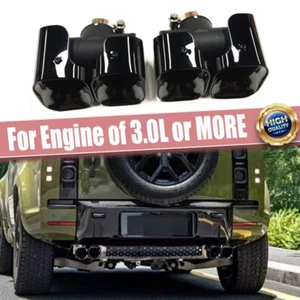 Exhaust Muffler Tips Tailpipe Black for 2020-2024 Land Rover Defender 90 110 130 - Picture 1 of 15