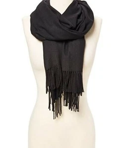 Soft Silk Shawl Wrap Women Pashmina Solid Scarf Stole Cashmere Wool Ladies Scarf - Picture 1 of 40