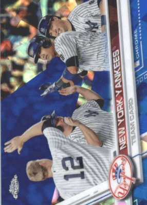 NEW YORK YANKEES 2017 TOPPS CHROME SAPPHIRE EDITION #249 ONLY 250 MADE - Image 1 of 2