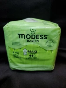 Maxi toallas sanitarias sin perfume Modess Basics con alas súper almohadillas largas - Imagen 1 de 8