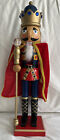 15? King With Cape And Septor Nutcracker In Excellent Condition