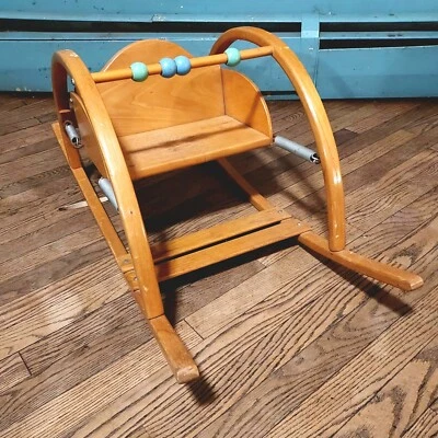 Gorila balancín de madera vintage bebé unisex granja cottagecore Amish hombres Foto 1 de 4