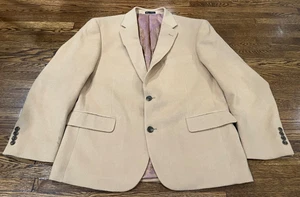 Jean-Paul Germain Blazer Herren 40 S hellbraun Kamelhaar Paisley gefüttert Sport Mantel - Bild 1 von 12