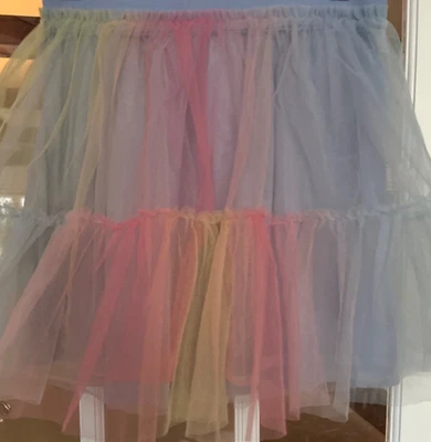 迷你紧身彩虹薄纱派对裙 9 10Y (16005B) 码 — 第 1/4 张图片