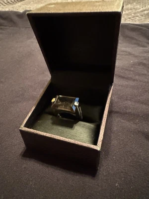 Anillo Estate Masivo Firmado PIANEGONDA Plata Esterlina Cuarzo Ahumado 16.31 Gramos Foto 1 de 4