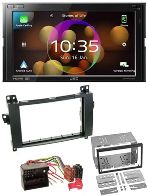 JVC DAB MP3 2DIN Bluetooth USB Autoradio für Mercedes A-Klasse W169 C169 - Bild 1 von 4
