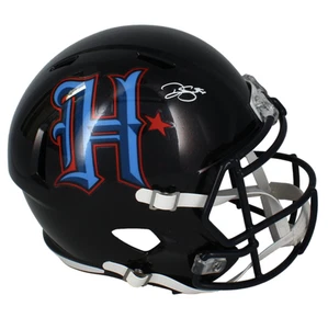 Casco velocità Dalton Schultz autografato Houston Texans H-Town full size Beckett - Foto 1 di 3