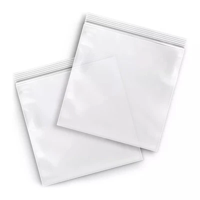 1000 Zip Seal Bags 12 x 15 White Block 2 Mil Poly 12" x 15" Writable Resealable - Image 1 of 4