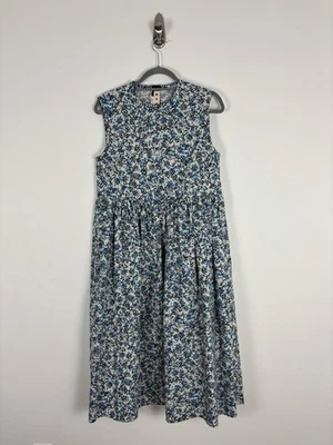 Vestido Marni Floral Estampado Ajuste Acampanado Midi Talla 40 (US 4) Azul Sin Mangas Bolsillos Foto 1 de 4