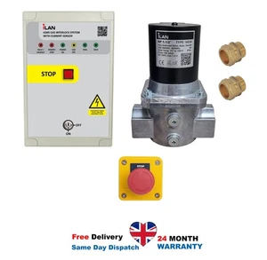 Gas Interlock with Built-in Fan Current Sensors + Gas Solenoid Valve 1.1/2" - Picture 1 of 6
