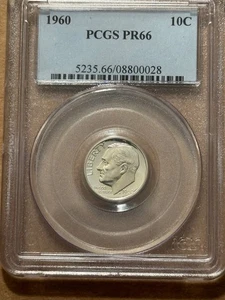 1960 Proof Roosevelt Dime PCGS PR66 - Picture 1 of 2