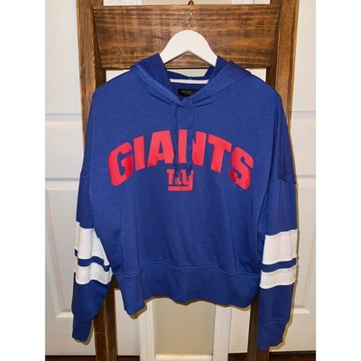 Ropa de comida chatarra New York Giants sudadera corta con capucha para mujer talla L azul Foto 1 de 3