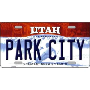 Etiqueta de placa de metal novedoso de Park City Utah LP-10189 - Imagen 1 de 1