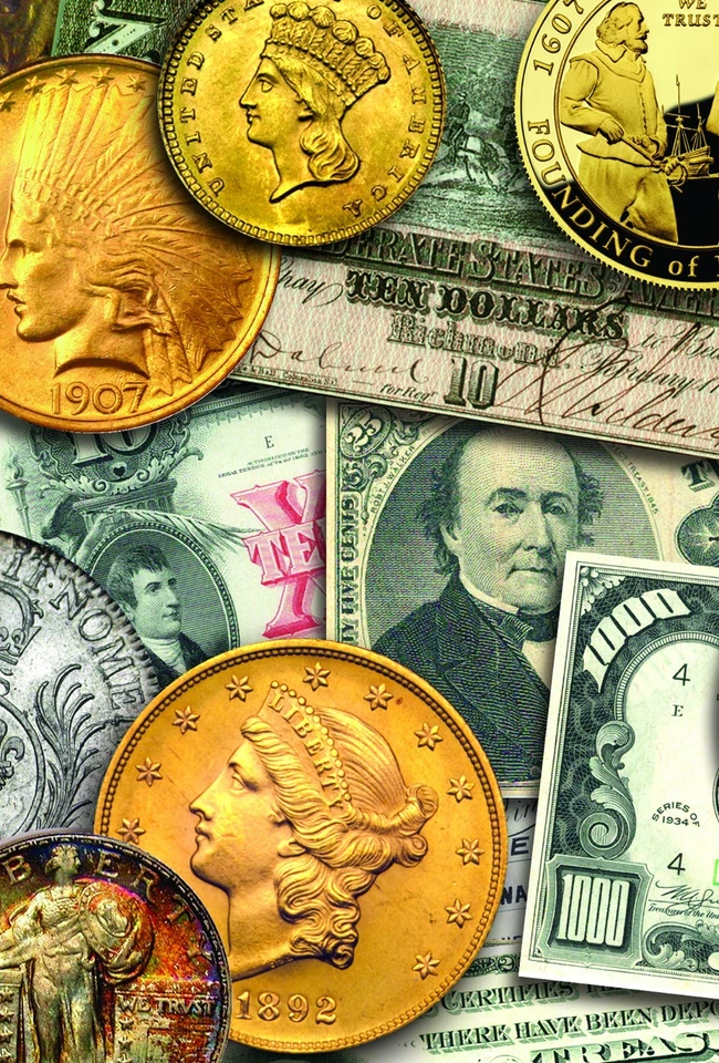 Large 27" X 39" Rare Coin & Currency Poster. Glossy finish, high quality print. - Image 1 of 1