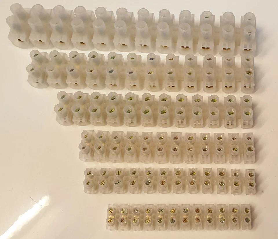 12 Way Terminal Connector Block Electrical Wire Tidy 3, 5, 10, 15, 60 Amps Strip - Image 1 of 1