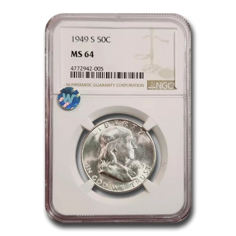 1949-S Franklin Half Dollar MS-64 NGC - SKU#55445 Cover