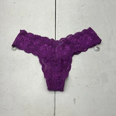 Tanga de encaje Cosabella púrpura Cutie Bow tiro bajo para mujer talla única NUEVO Foto 1 de 4