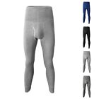 Cotton Thermal Underwear Leggings for Men Compression Pants with Fleece Lining