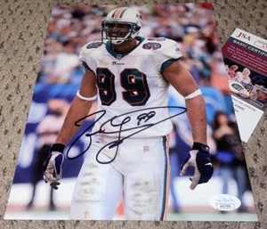 JASON TAYLOR SIGNED 8X10 PHOTO JSA MIAMI DOLPHINS FOOTBALL AUTOGRAPH AUTO - Picture 1 of 1