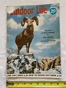 Outdoor Life magazine September 1954 Fishing Hunting Camping Survival - Picture 1 of 5