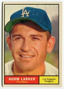 1961 Topps #130 Norm Larker Los Angeles Dodgers - Picture 1 of 2