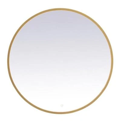 Elegant Decor Pier 36" LED Mirror with Adjustable Color Temperature in Brass - Image 1 of 4