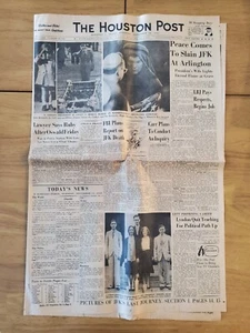 Vintage Rare Newspaper Peace Comes To Slain JFK At Arlington Nov 26, 1963 - Picture 1 of 4
