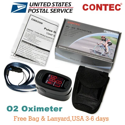 Finger Pulse Oximeter Heart Rate Blood Oxygen Saturation Monitor SpO2 PR Measure - Image 1 of 4