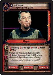 Star Trek CCG 2E These Are The Voyages Koloth, Ingratiating Captain 12R91 - Picture 1 of 1