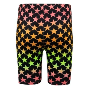 Converse Girls 7-16 Converse Star Print Bike Shorts Black Rainbow Sz M NWT - Picture 1 of 4