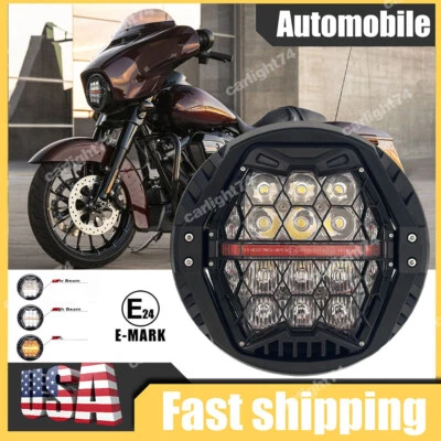 Faro LED de 7" para Harley 14-23 Street Glide FLHX 19-22 Electra Glide FLHT Foto 1 de 4
