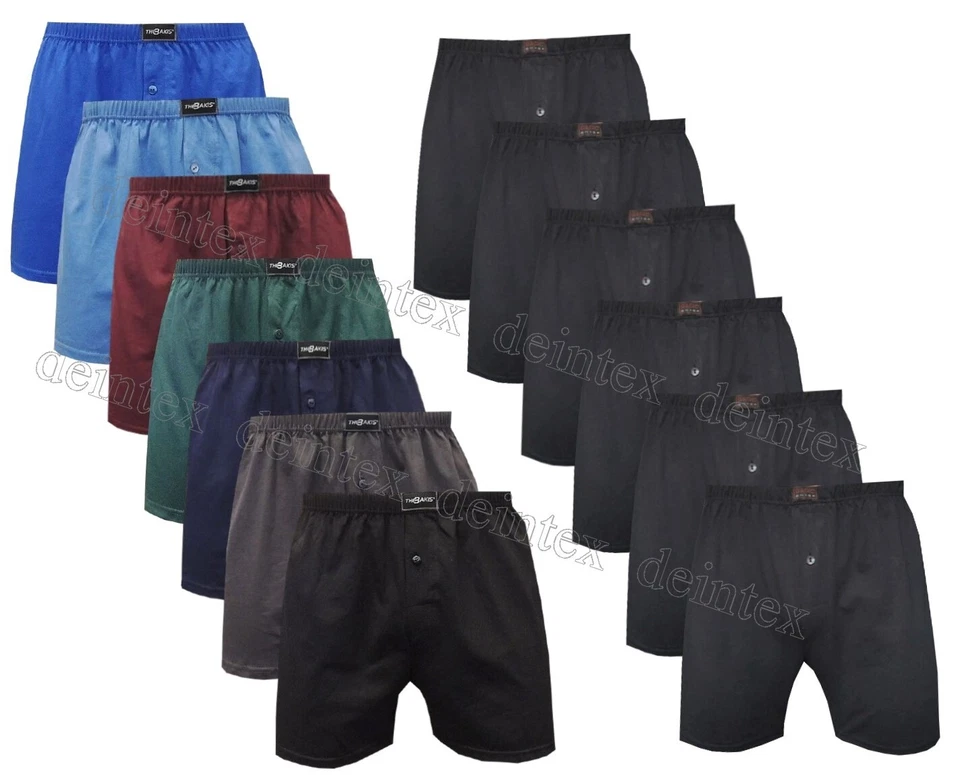 3/6/9/12 Stück Herren Boxershorts Unterhose Baumwolle Unterwäsche 5(S)-13(6XL) - Bild 1 von 1