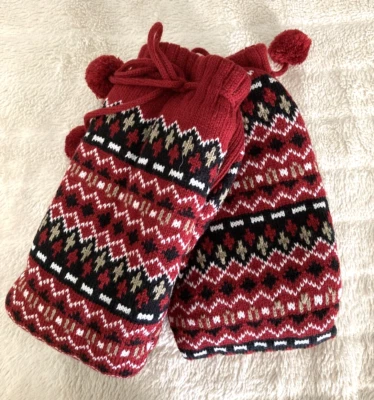 Slipper Socks Noble Mount Women’s Arctic Tall Burgundy/Black Size Small/Medium - Image 1 of 4