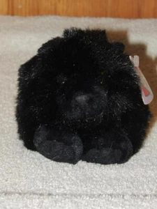 SWIBCO 1997 PUFFKINS SHADOW THE BLACK CAT PELUCHE con etichetta viola 4" Halloween - Foto 1 di 4