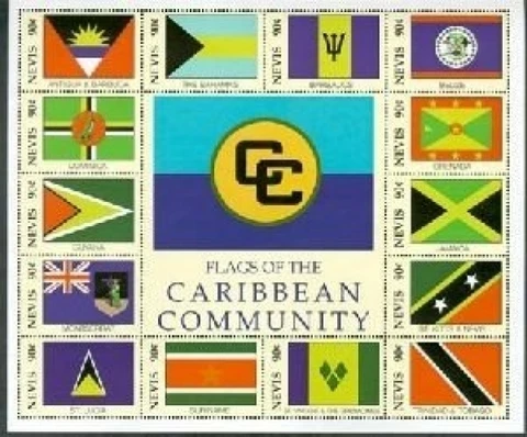 Nevis 2011 - Flags Of Caribbean Collector's Stamp Sheetlet - MNH Cover