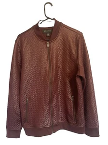 New Mens INC Concepts Bomber Jacket. Maroon Color. Size Medium - Picture 1 of 2