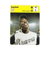 Hank Aaron Atlanta Braves Baseball Card 1978 Rencontre S.A. Lausanne