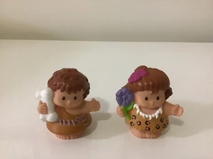 FISHER PRICE LITTLE PEOPLE CAVEMAN AND CAVEWOMAN FIGURES - Picture 1 of 6