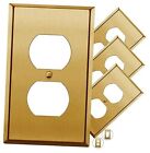 Rio Salto MID-SIZE Metal Gold Outlet Cover or Light Duplex 1-Gang (4-Pack)