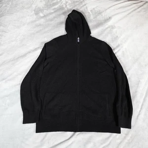 Lands End 100% Cashmere Sweater Hoodie Youth Boys M 10-12 (Fits Mens S) Full Zip - Picture 1 of 8