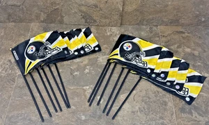 Pittsburgh Steelers Garten Flagge Hof 4" x 6" handgehalten NFL lizenziert 12er Pack - Bild 1 von 7