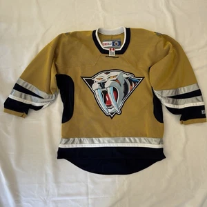 CCM Nashville Predators Mustard Cat NHL Jersey Vintage Yellow Alternate Adult M - Picture 1 of 14