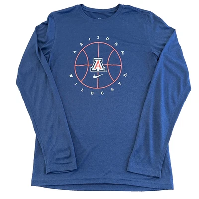 New Nike Arizona Wildcats Basketball Dri-Fit Long Sleeve Shirt Size Men's Small - Image 1 of 4