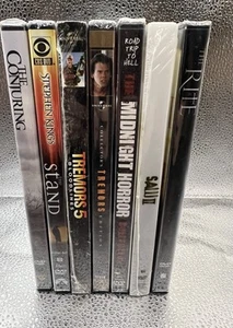 Lot of 7- Horror Movie DVDS- Sealed- Tremors/Stand/Conjuring/Saw2/Midnight Horro - Picture 1 of 3