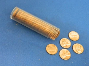 1959D Lincoln Memorial Penny Roll (50?) NICE - Picture 1 of 2